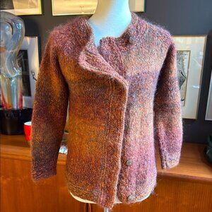 Women's hand knitted beautiful wool wooden buttons, Knit cardi wood buttons